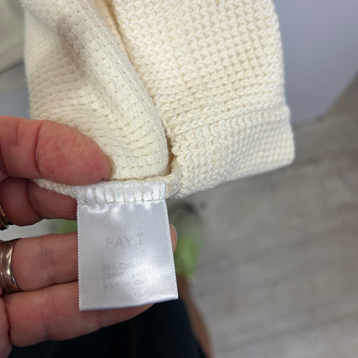 Fayt The Label Cream Textured Two-Piece Top and Skirt Set - Size 22