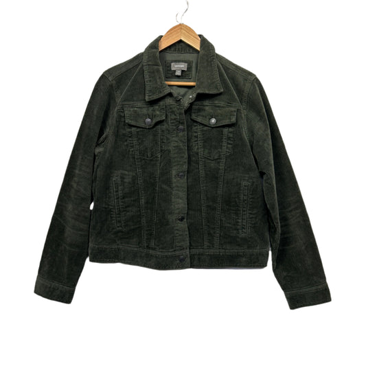 Sussan Cordaroy Jacket Size 16 Olive Green Long Sleeve Pockets