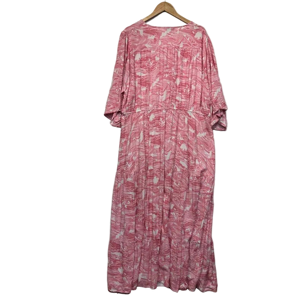 Hourglass Pink Floral Maxi Dress - Size 24