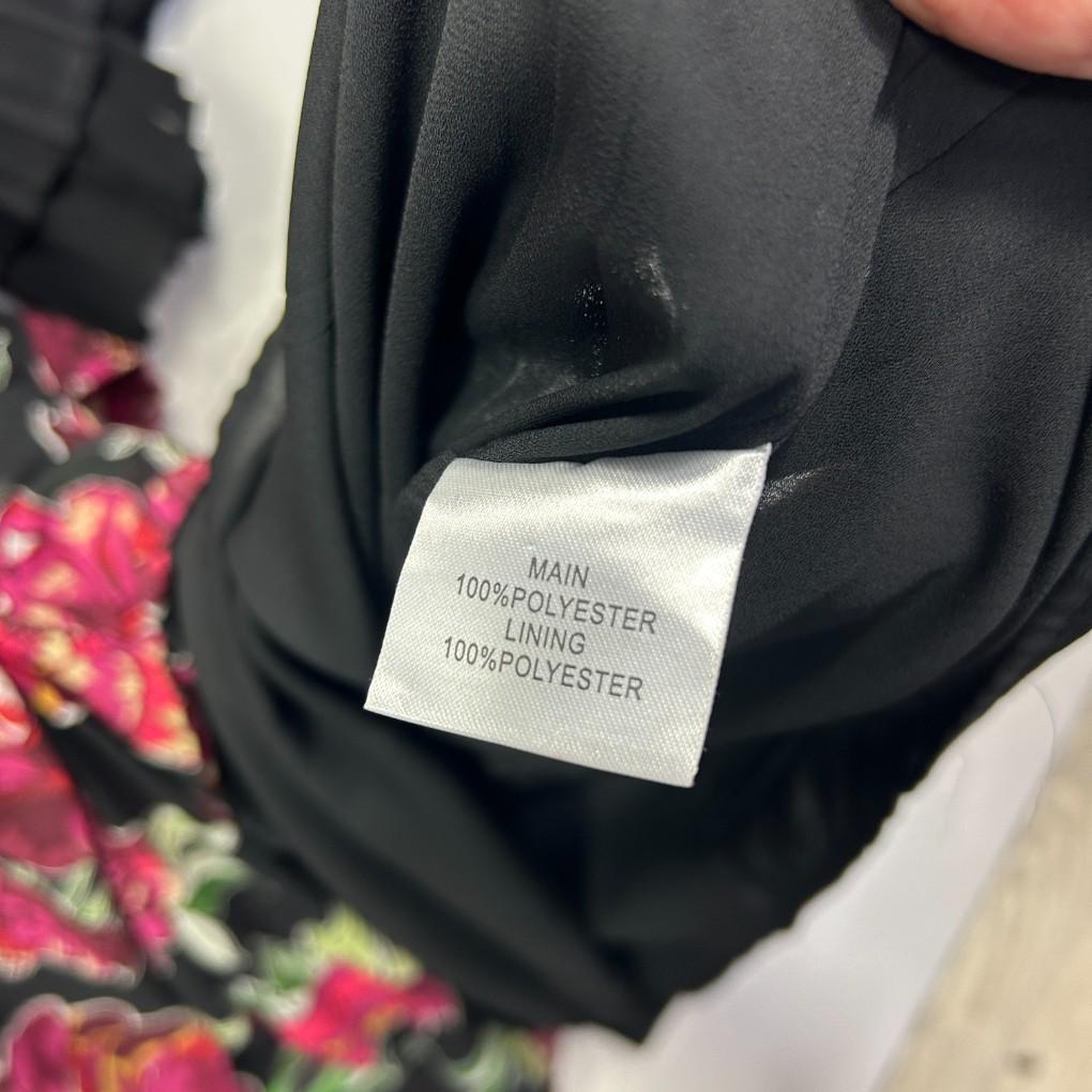 Autograph Black Floral Dress - Size 14
