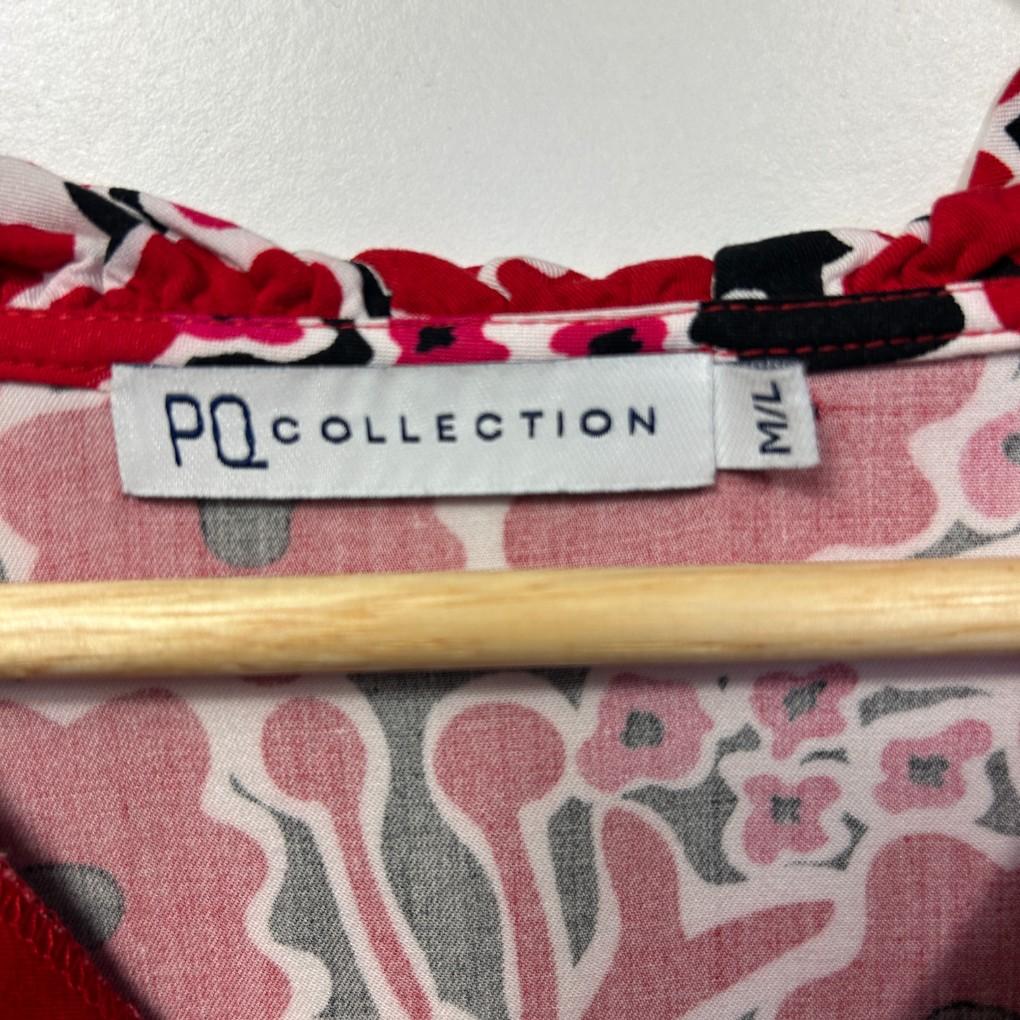 PQ Collection Red Floral Dress - Size M/L