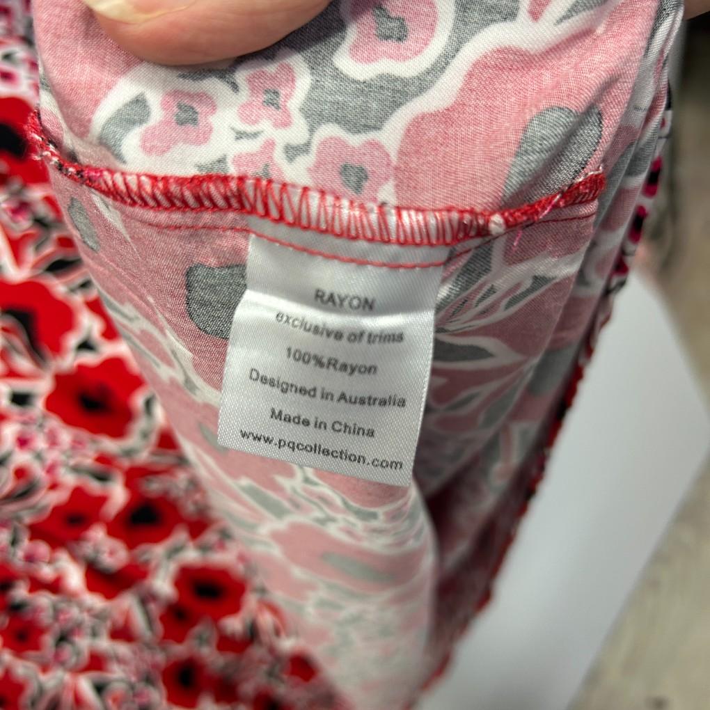 PQ Collection Red Floral Dress - Size M/L