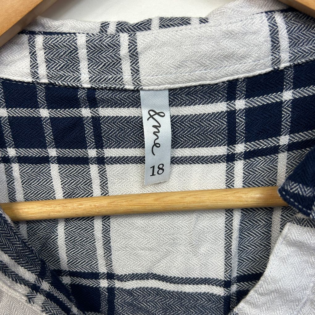 & me Navy Check Shirt - Size 18