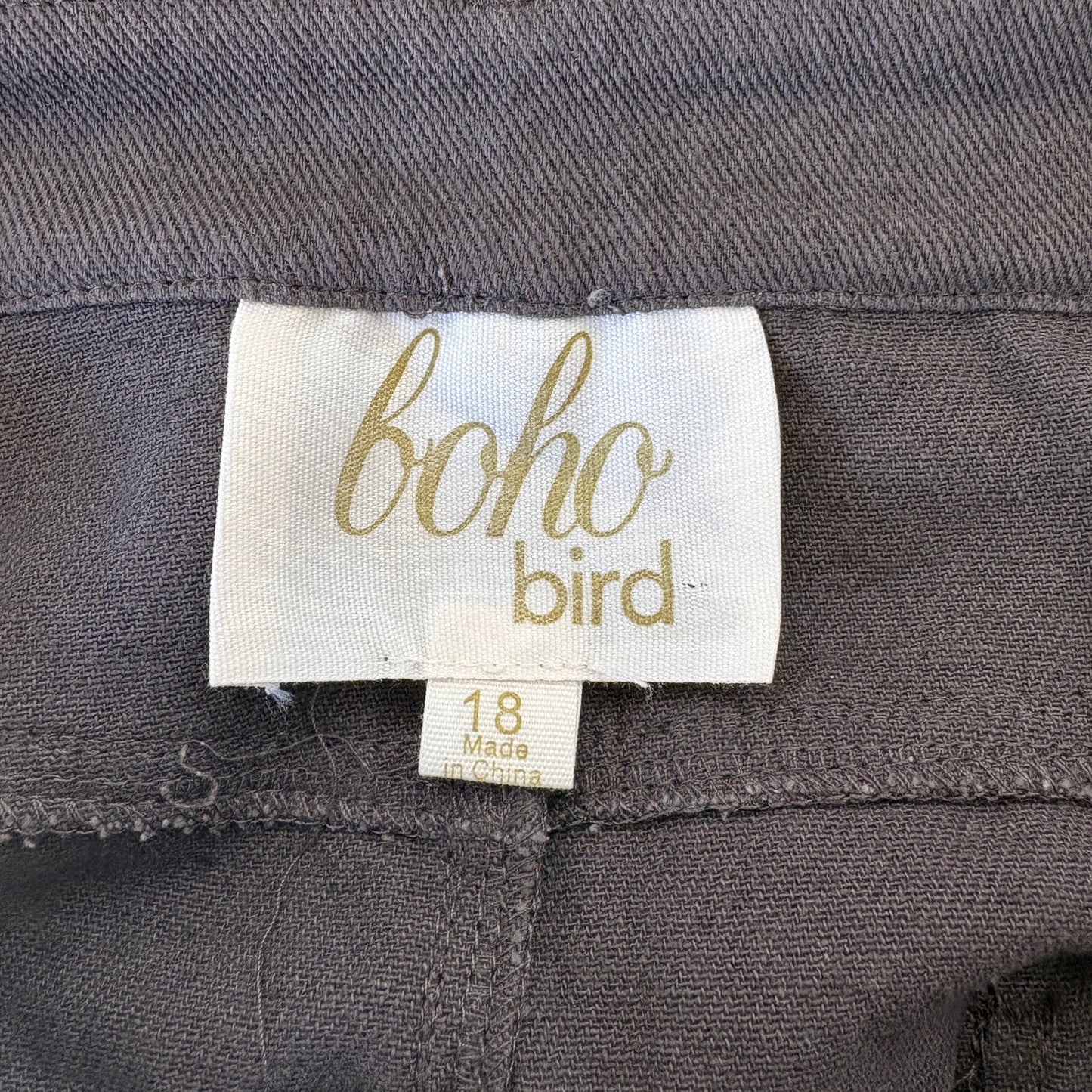 Boho Bird Brown Cargo Midi Skirt - Size 18