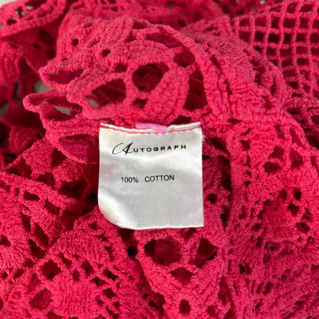 Autograph Pink Crochet Top - Size 26