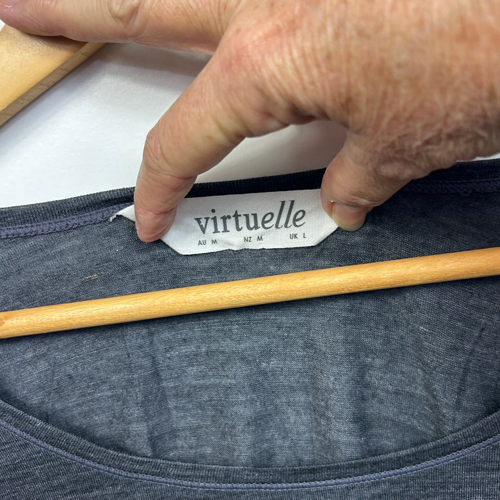 Virtuelle Grey Wool Blend Top - Size 18/M