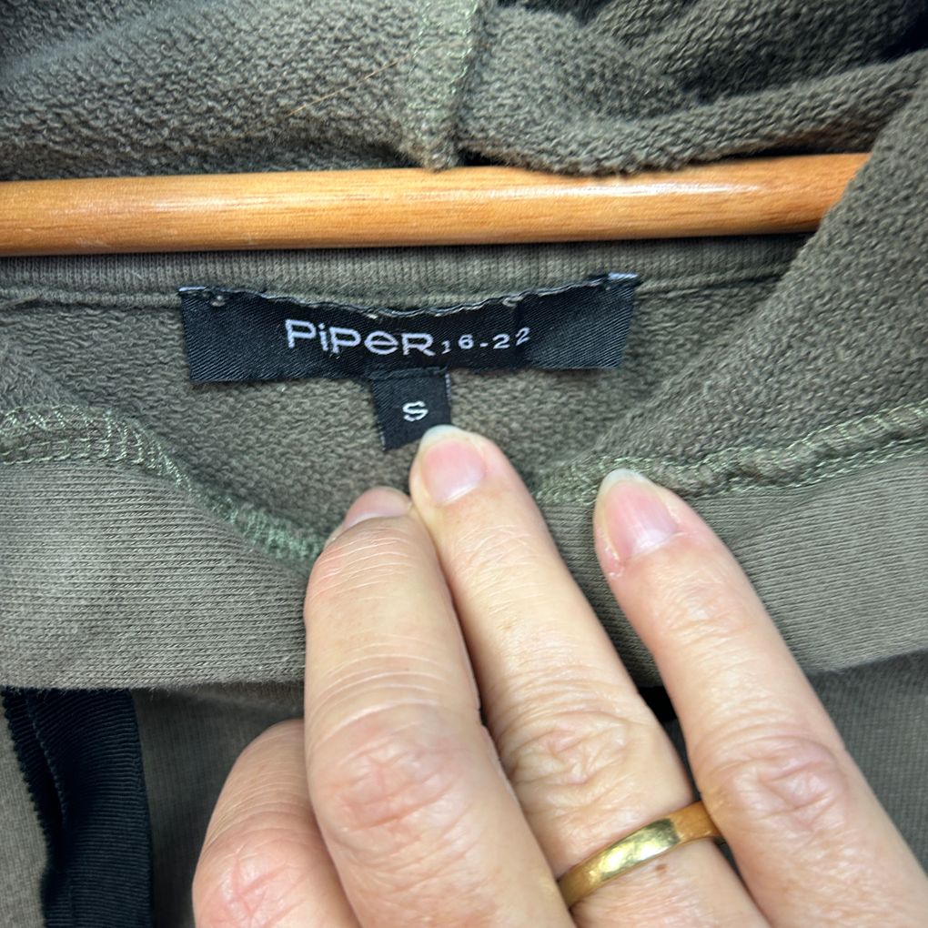 Piper Khaki Hoodie Jumper - Size 16/S