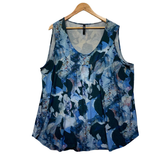 Taking Shape Tunic Top Size 20 Large Plus Sleeveless Blue