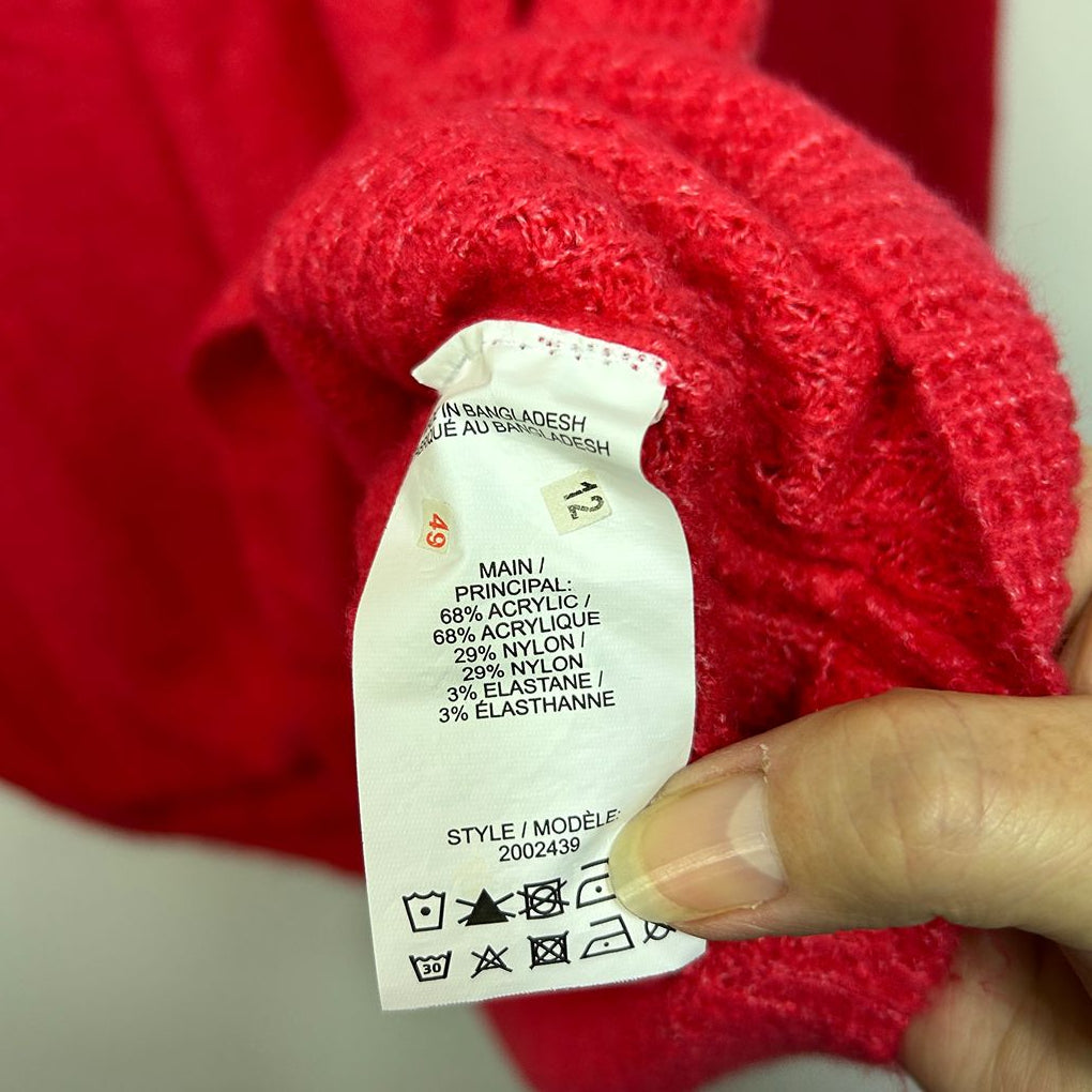 Millers Red Cowl Neck Jumper - Size XL