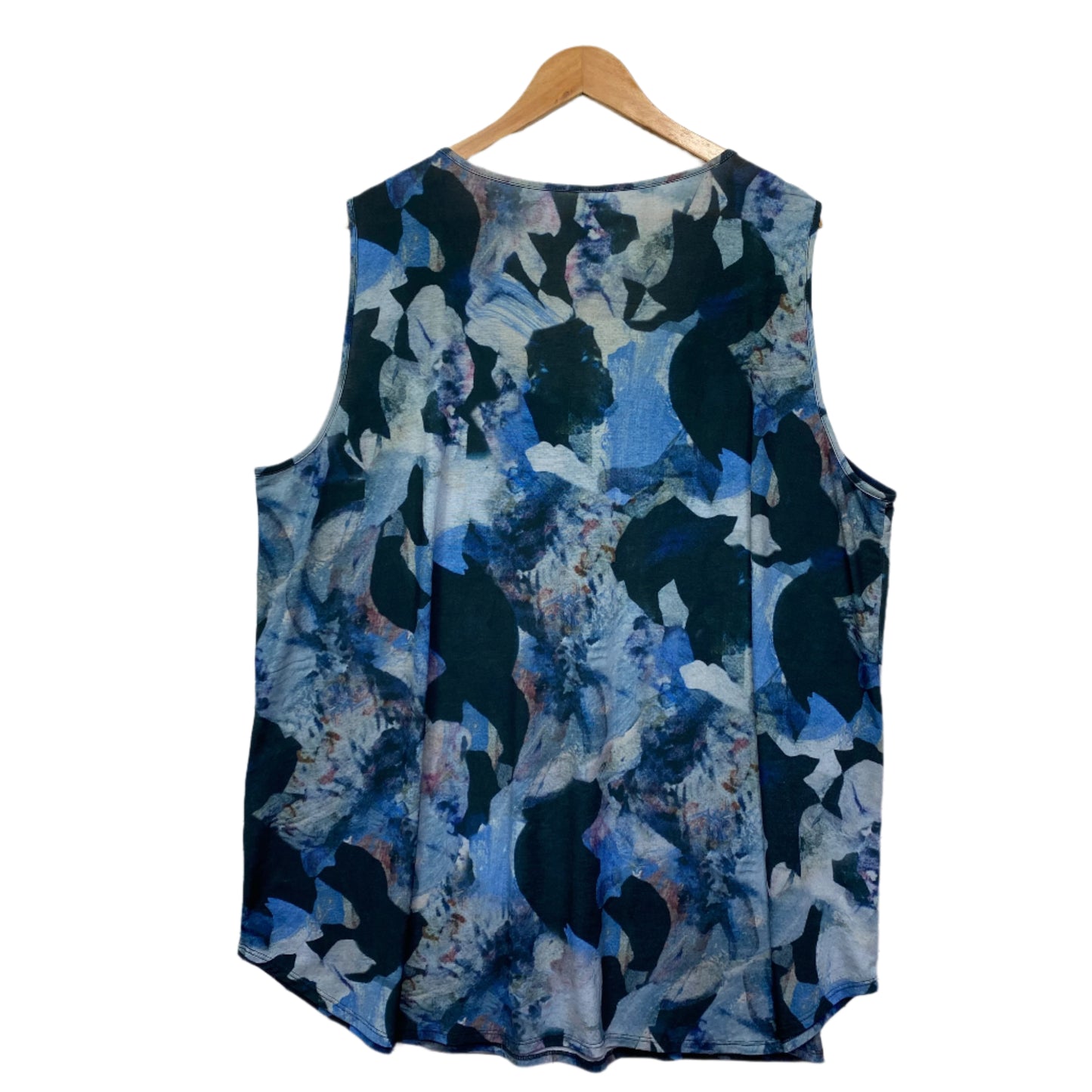 Taking Shape Tunic Top Size 20 Large Plus Sleeveless Blue