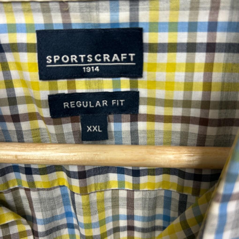Sportscraft Yellow Check Cotton Shirt - Size XXL