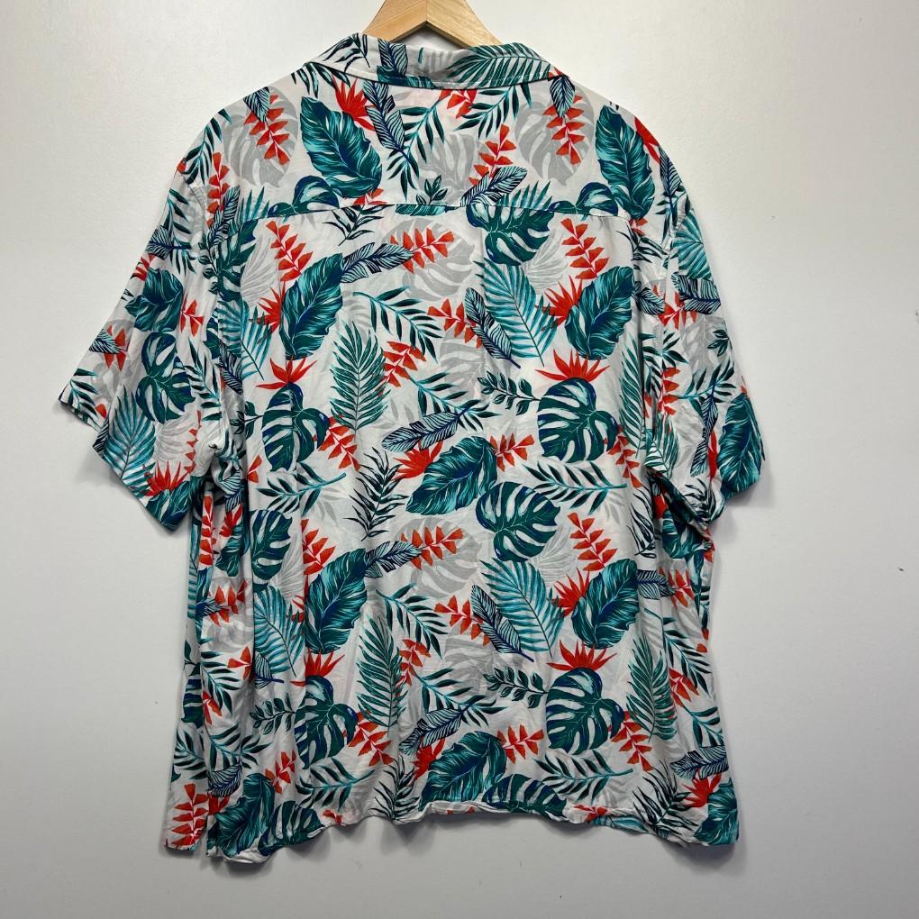 Rivers White Floral Mens Shirt - Size 3XL
