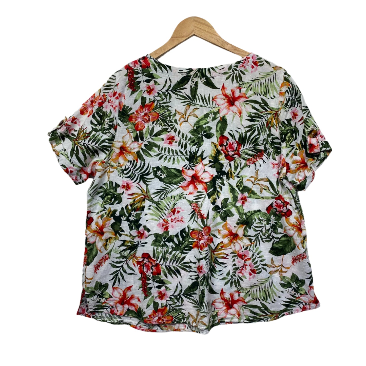 Millers Top Size 18 Plus Floral Short Sleeve 100% Cotton