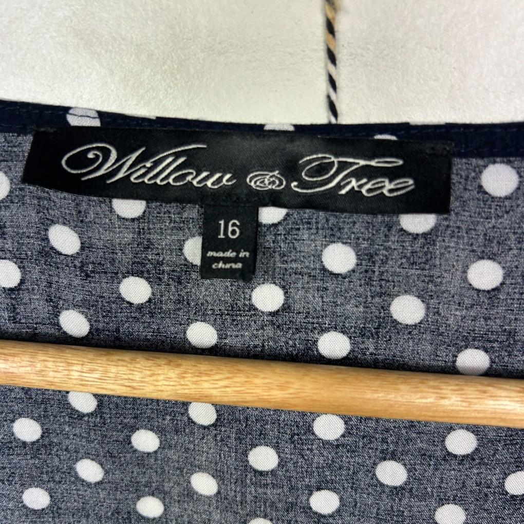 Willow & Tree Navy Polka Dot Dress - Size 16