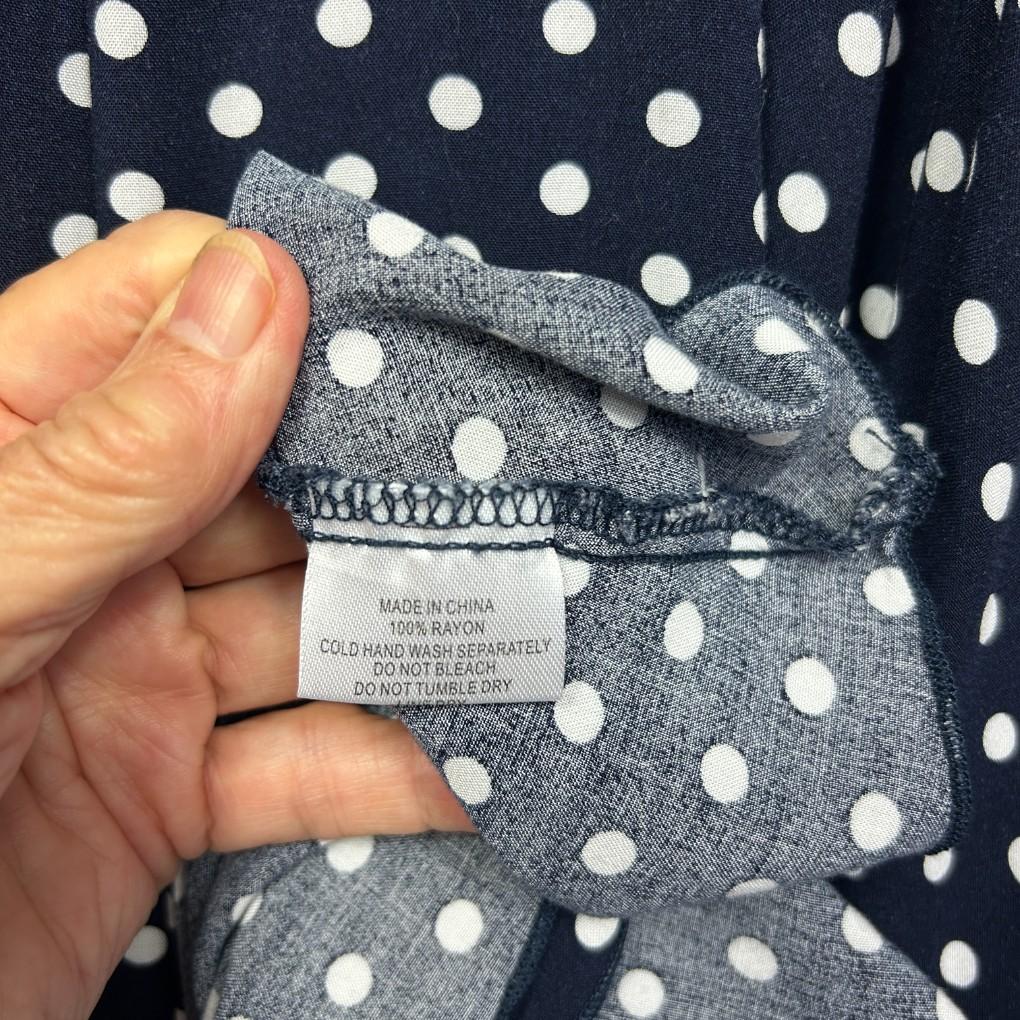Willow & Tree Navy Polka Dot Dress - Size 16