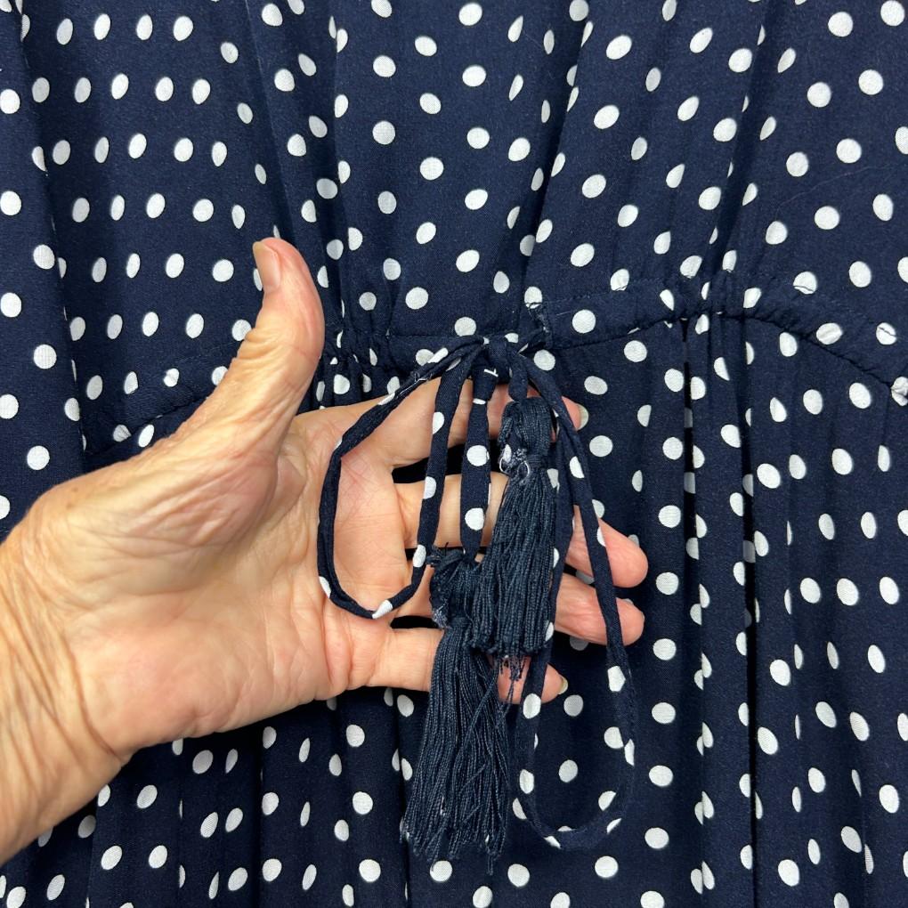Willow & Tree Navy Polka Dot Dress - Size 16