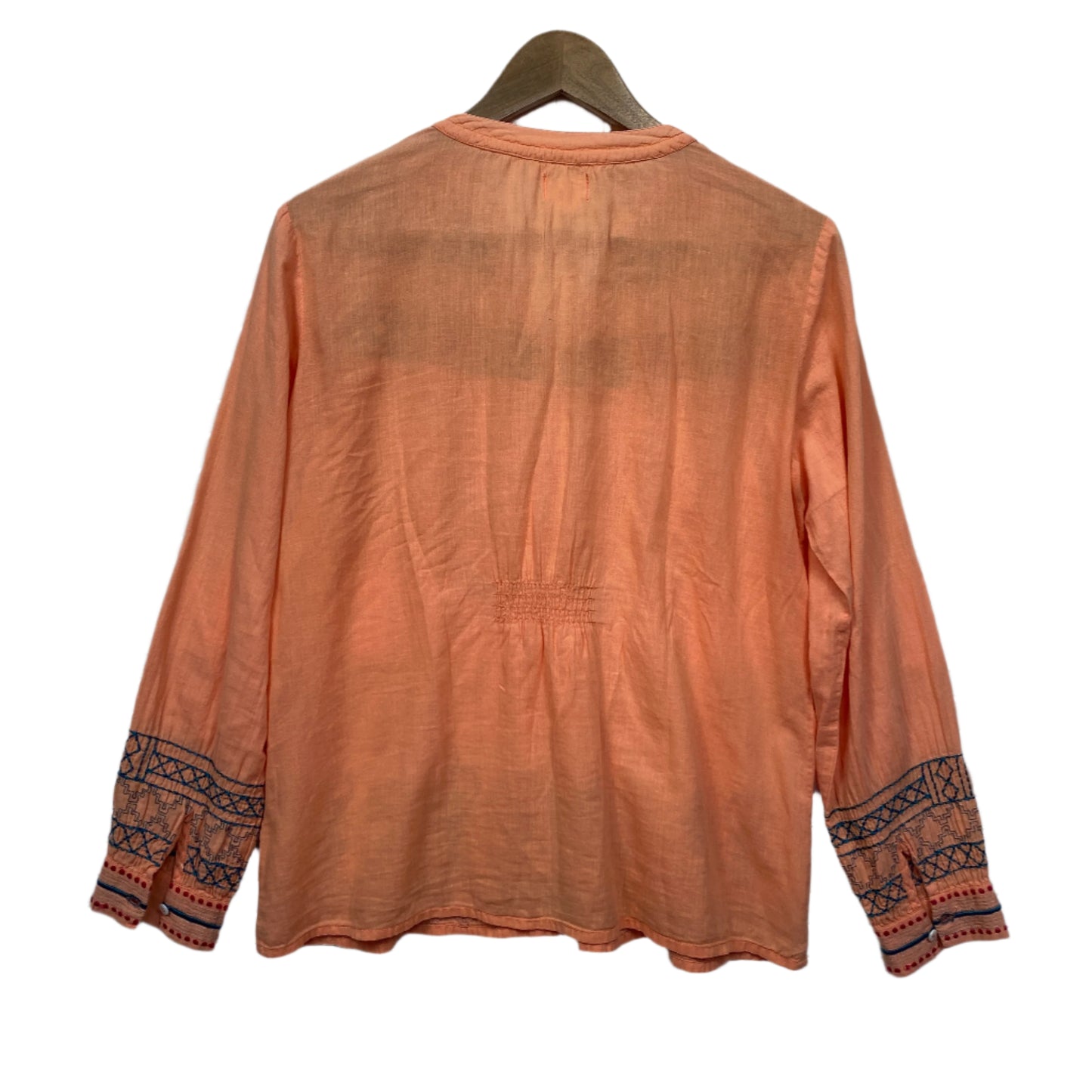 Adrift Top Size 12 / Small Oversized Long Sleeve Boho Embroidered