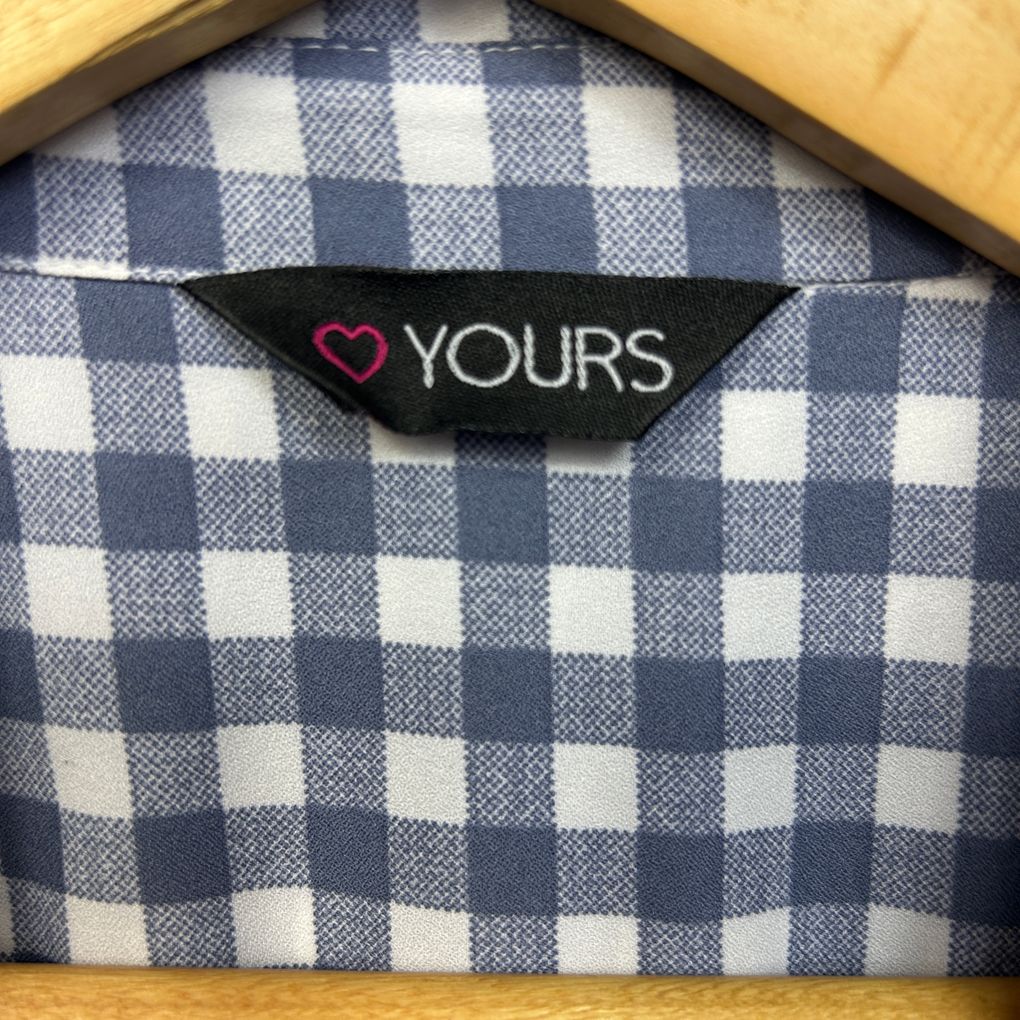Yours Blue Check Shirt - Size 24