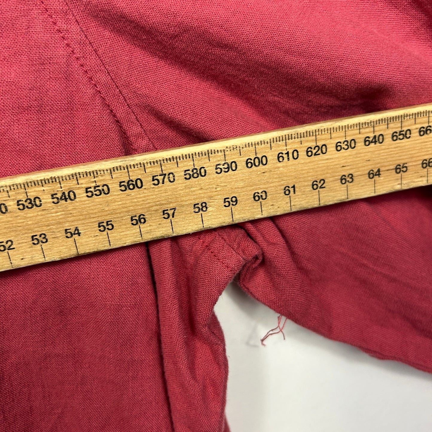 & me Red Button Up Roll Tab Linen Shirt - Size 16