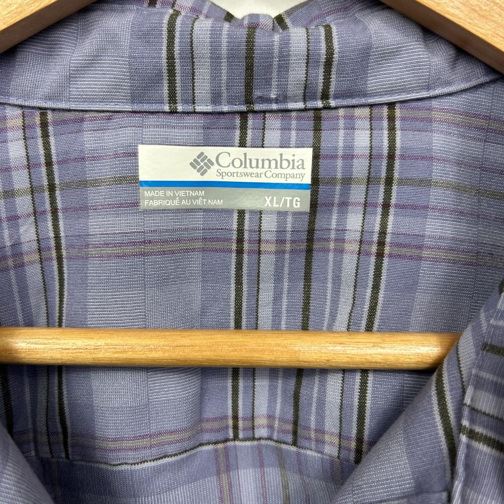 Columbia Purple Check Shirt - Size XL