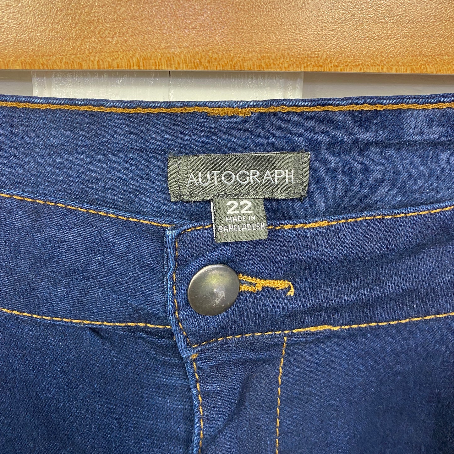 Autograph Cropped Jeans Size 22 Blue Pockets