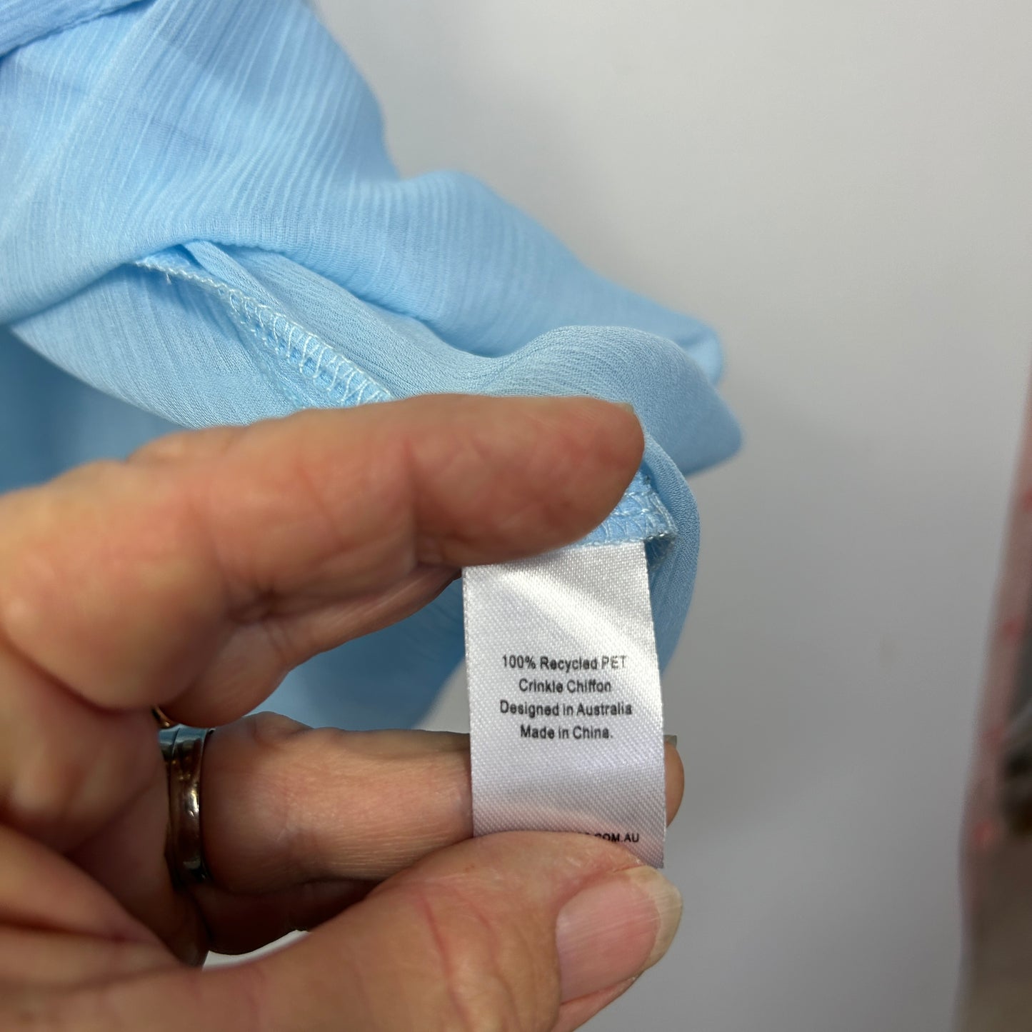 First Colours Light Blue Sheer Shirt - Size 16