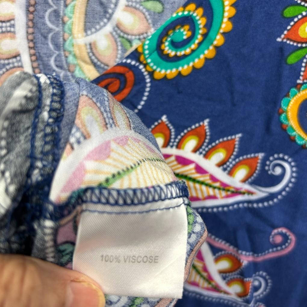 Autograph Blue Paisley Top - Size 18