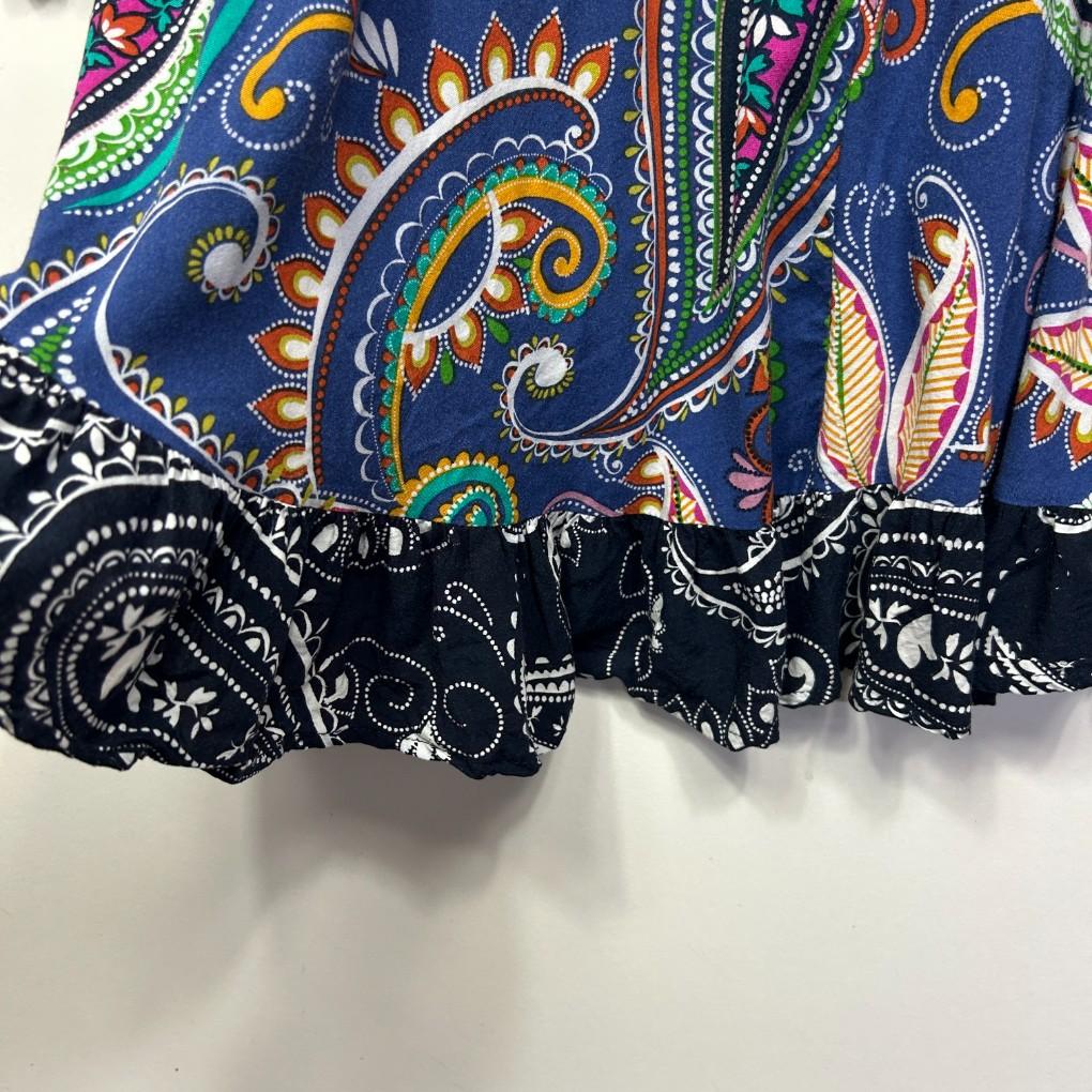 Autograph Blue Paisley Top - Size 18