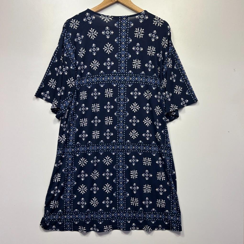 Tigerlily Navy Print Dress - Size L