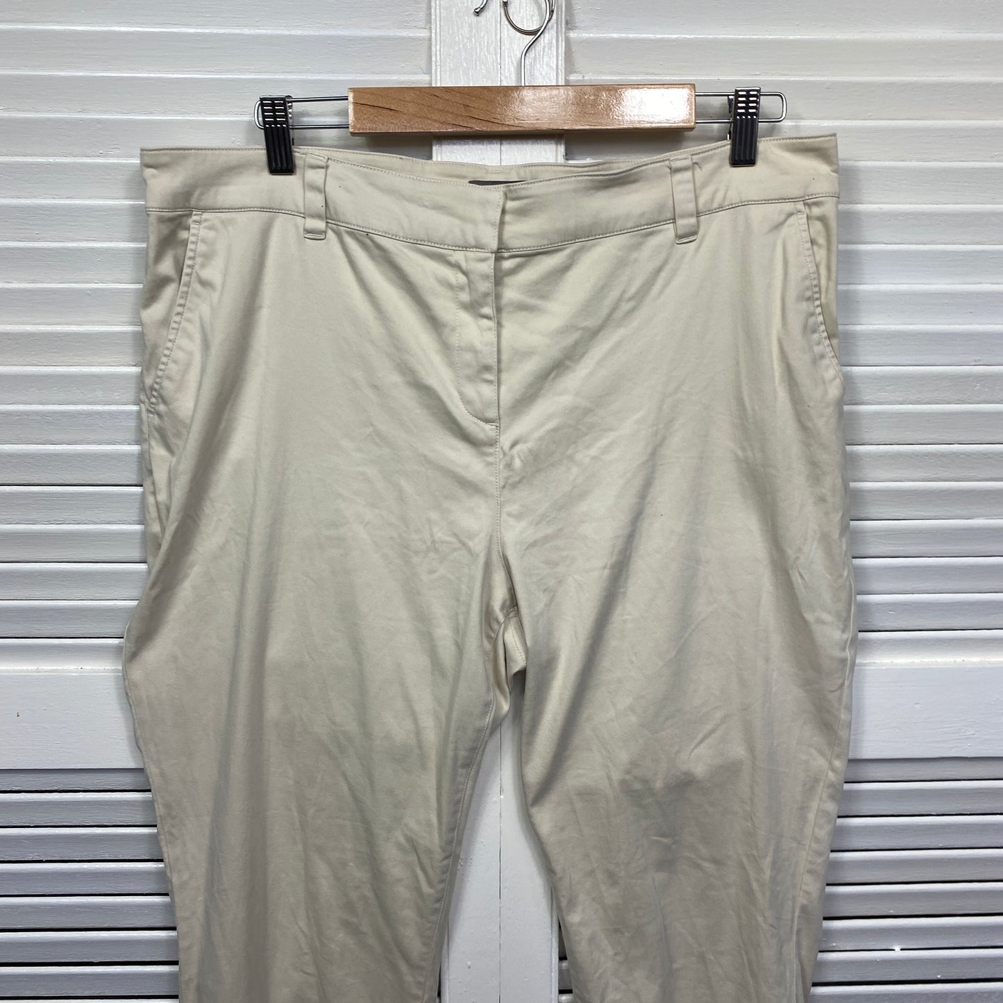 Sussan Pants Size 16 Cream Pockets Cotton Zip Fly