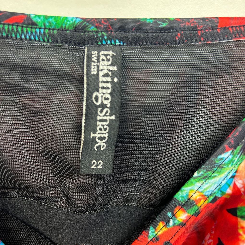 Taking Shape Multicoloured Tankini Swim Top - Size 22