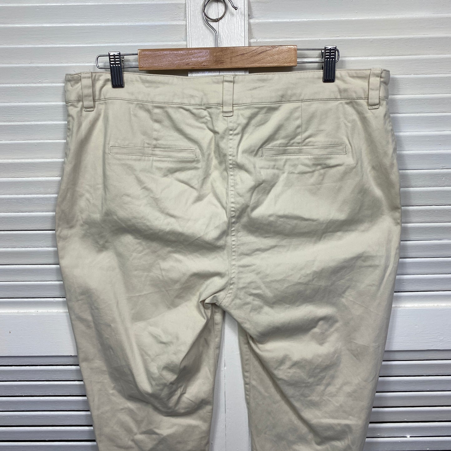 Sussan Pants Size 16 Cream Pockets Cotton Zip Fly