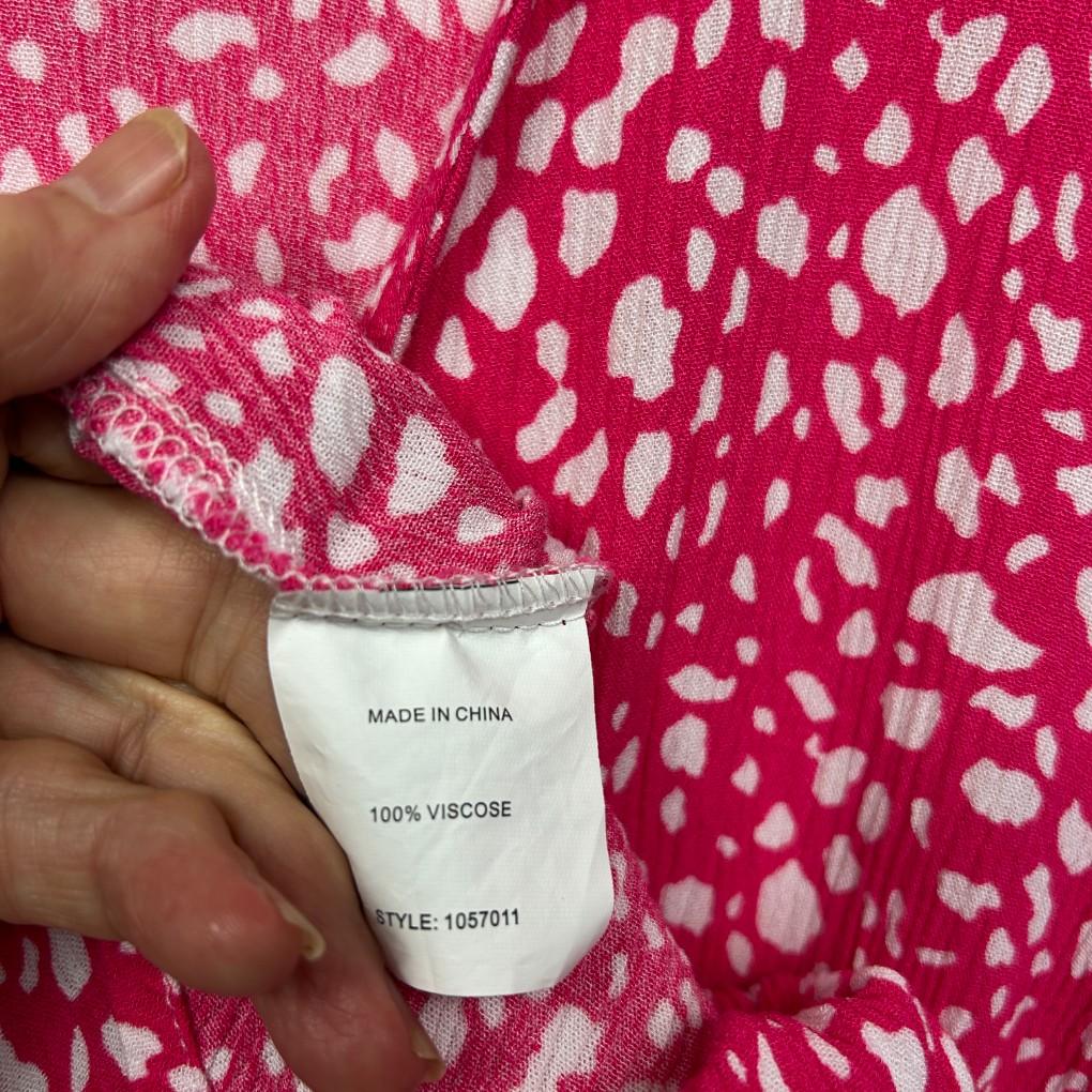 Rockmans Pink Floral Top - Size 18