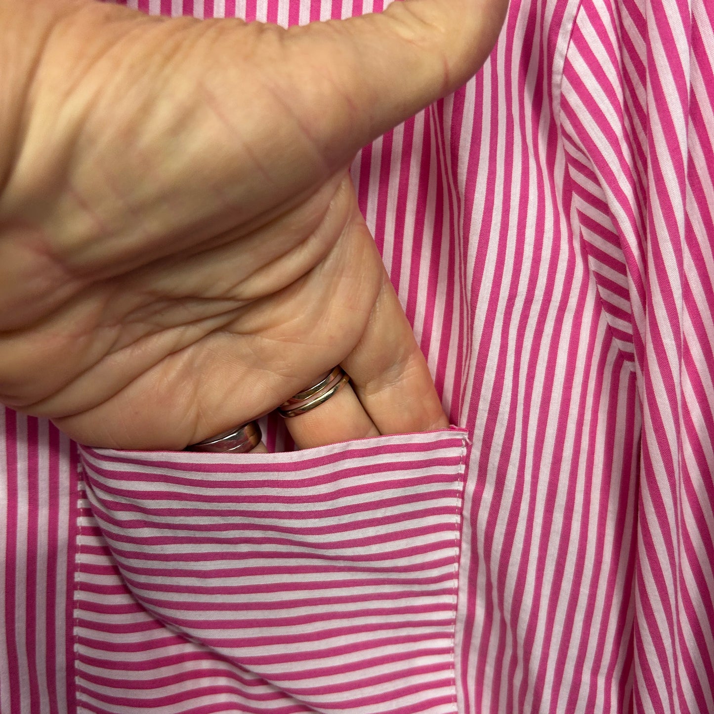 Allegro Pink Striped Long Sleeve Shirt - Size 20