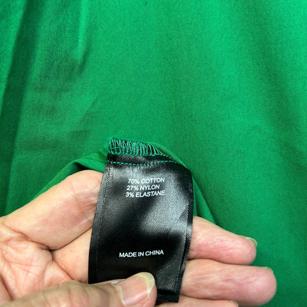 Taking Shape Green Cotton Dress - Size 22