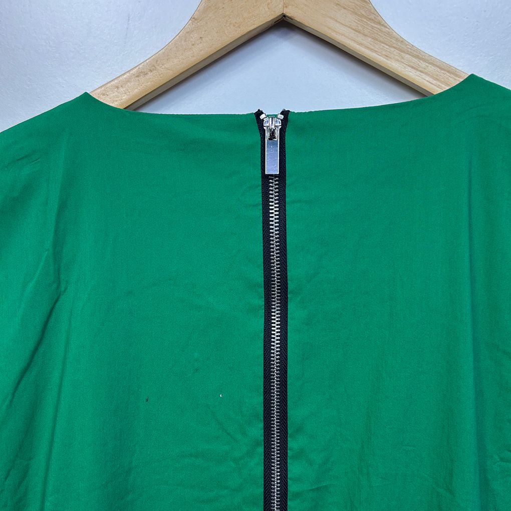 Taking Shape Green Cotton Dress - Size 22