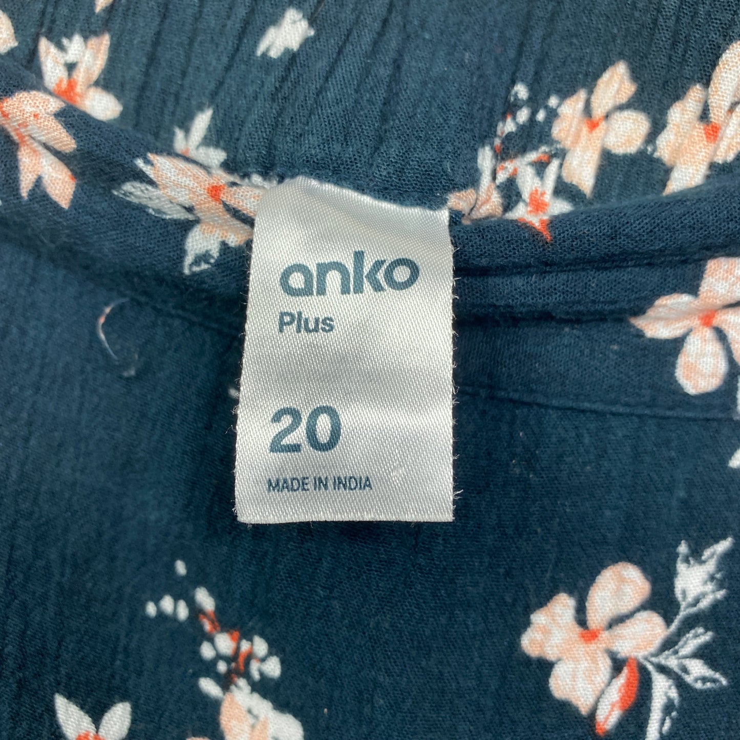 Anko Wrap Skirt Size 20 Blue Floral Midi Length Viscose