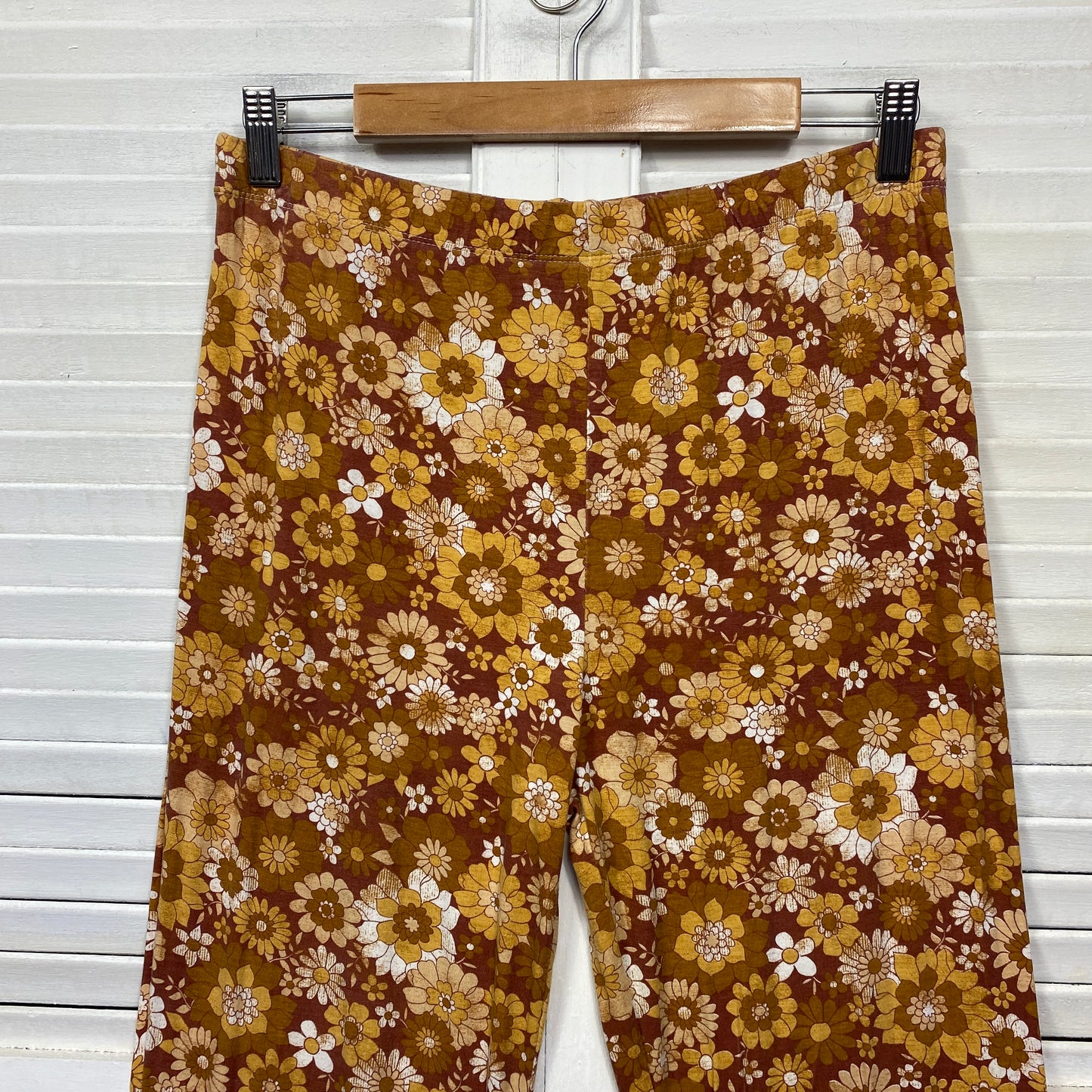 Ghanda Flared Pants Size 14 Floral Retro