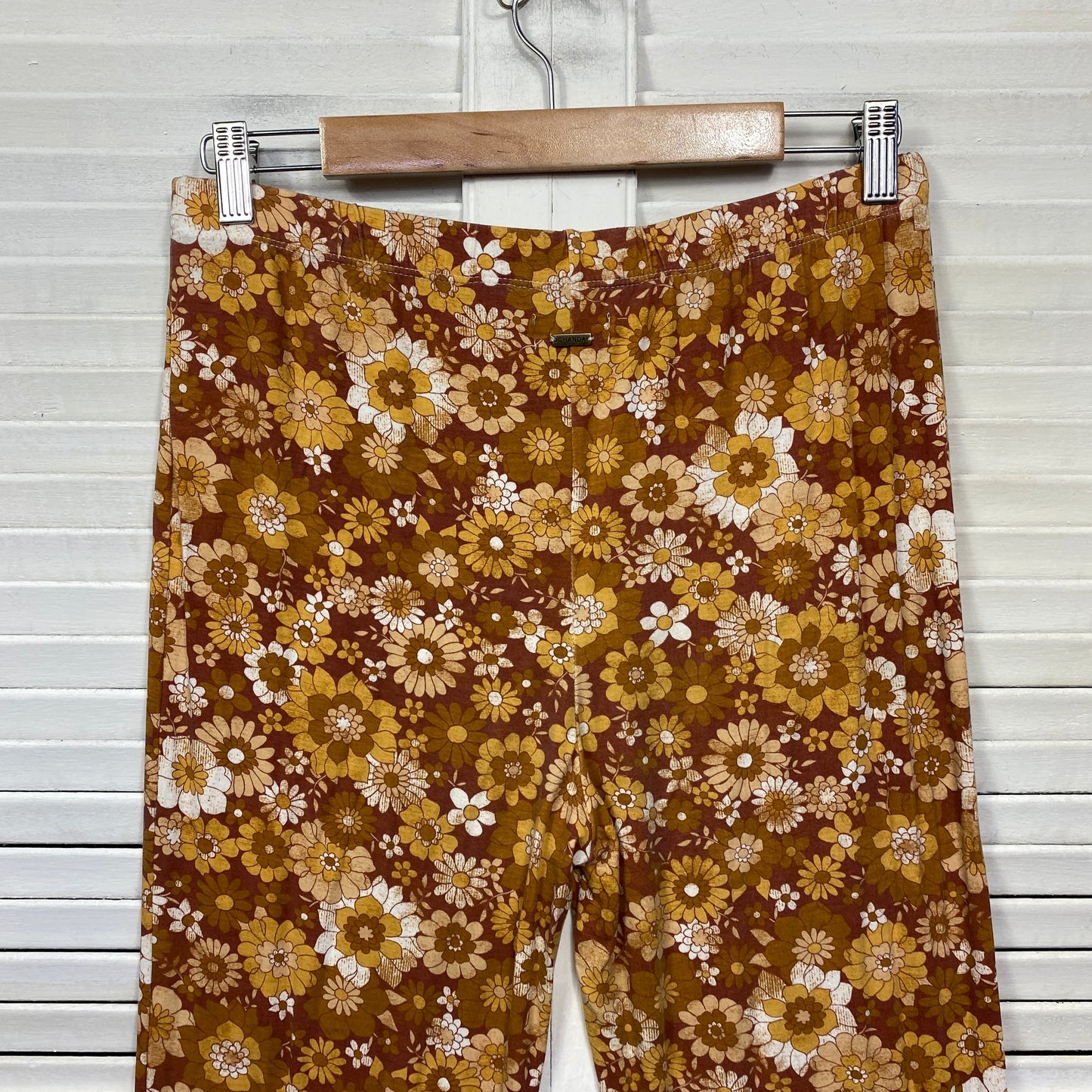 Ghanda Flared Pants Size 14 Floral Retro