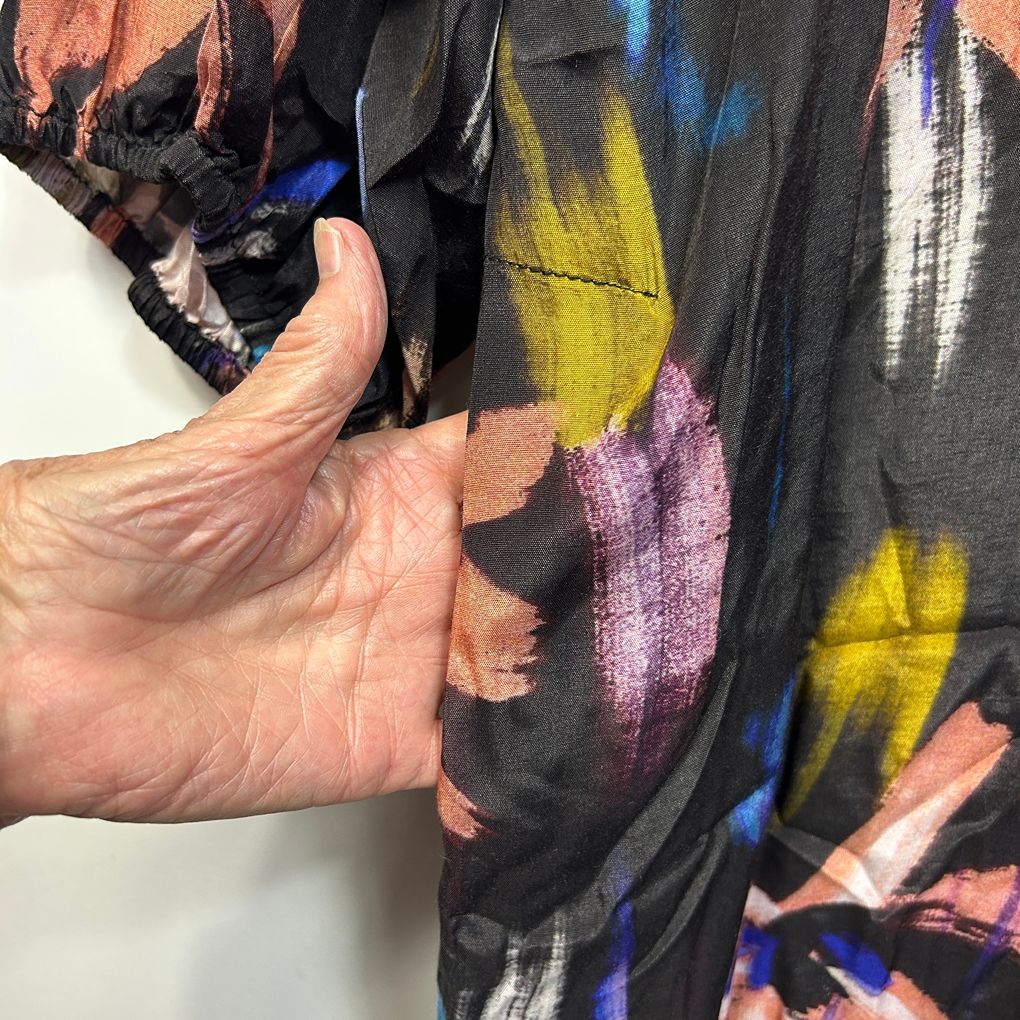 Taking Shape Black Floral Shirt Dress - Size 22