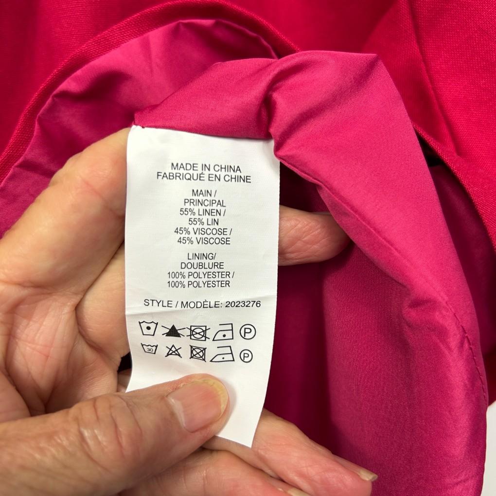 Autograph Red Cropped Linen Jacket - Size 24