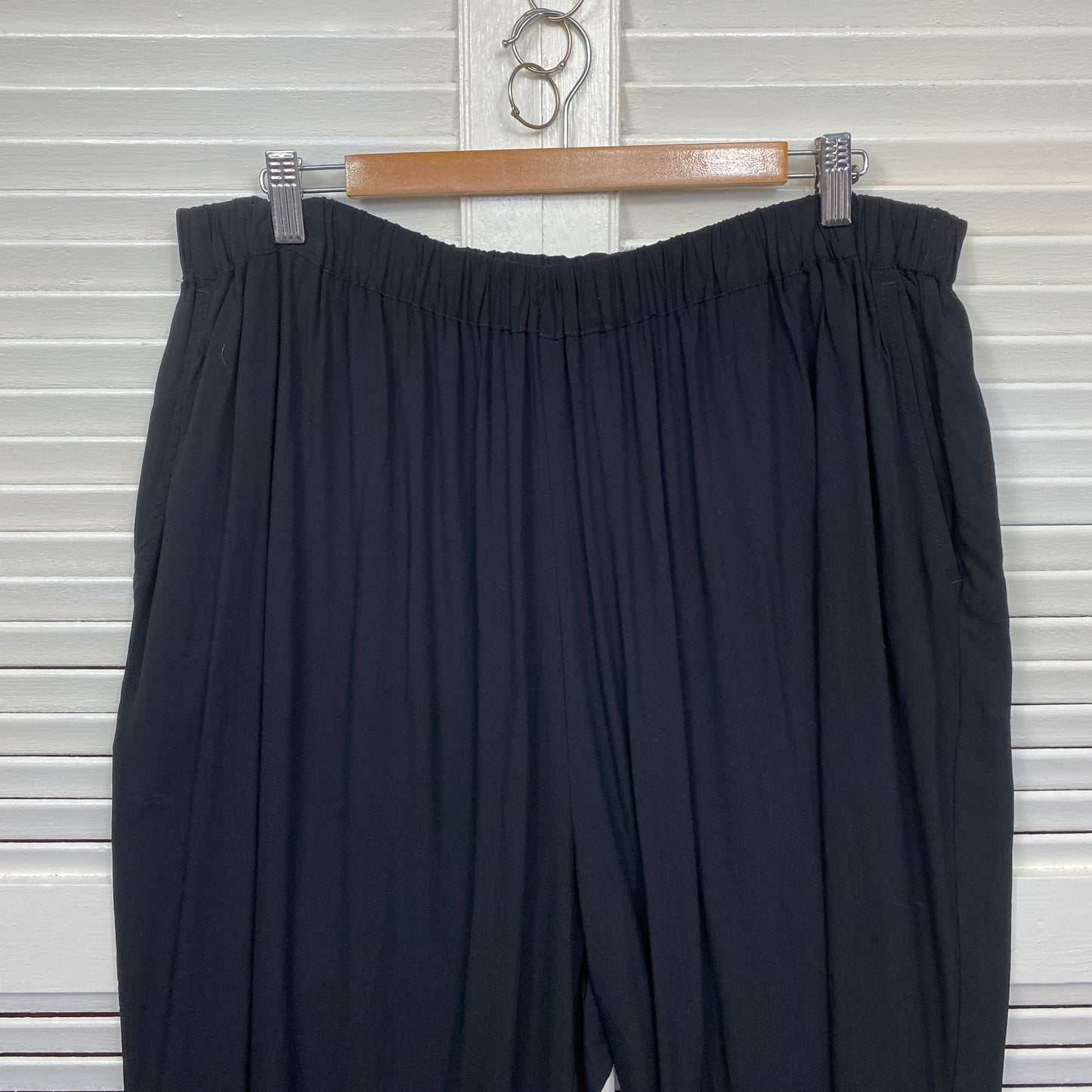 Belle Curve Pants Size 24 Plus Black Pockets