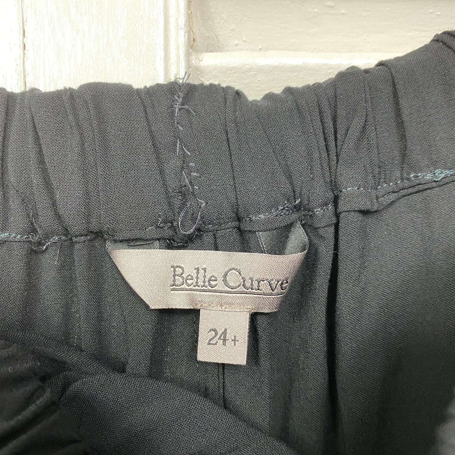 Belle Curve Pants Size 24 Plus Black Pockets