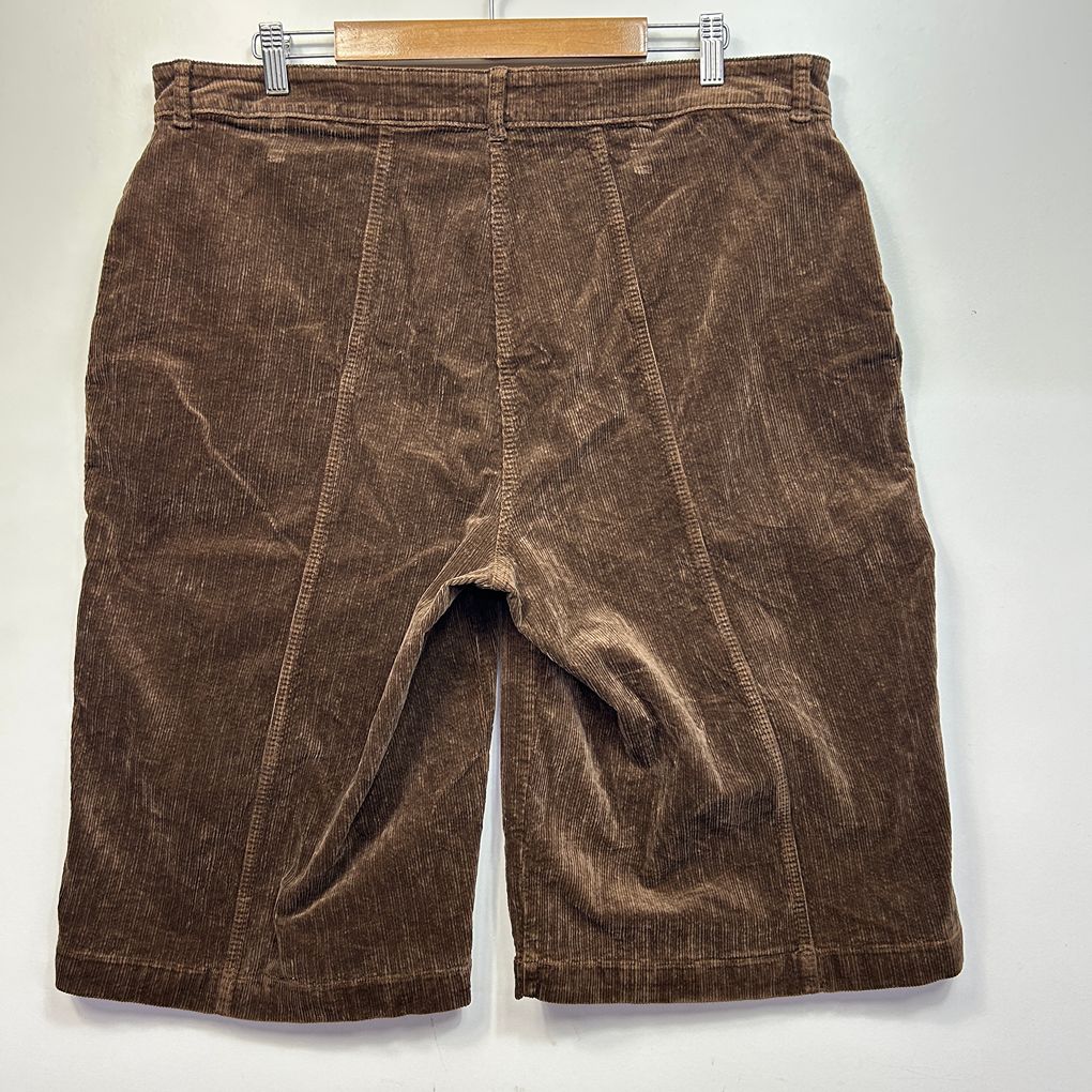 Next Brown Cotton Corduroy Shorts - Size 18
