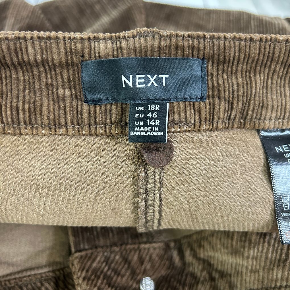 Next Brown Cotton Corduroy Shorts - Size 18
