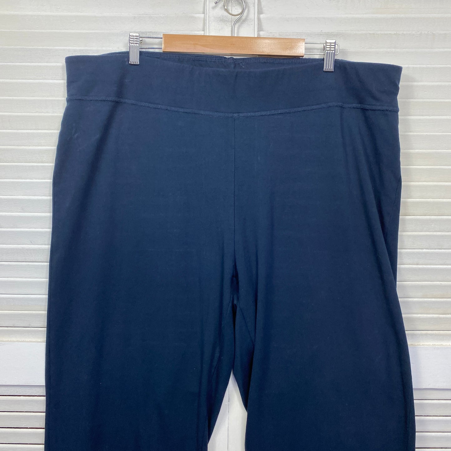 Sara Pants Size 26 Plus Blue Pull On Cropped