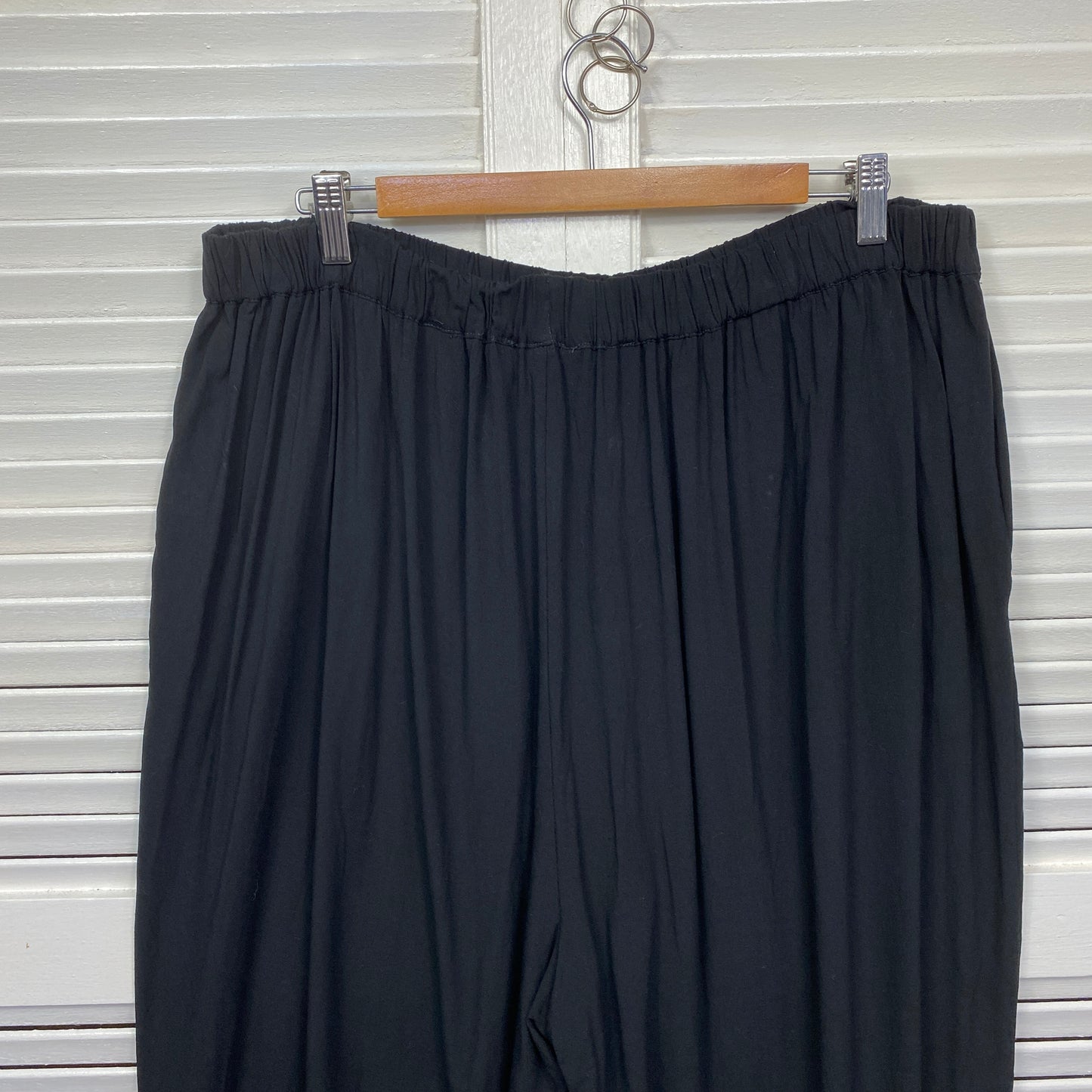 Belle Curve Pants Size 24 Plus Black Pockets