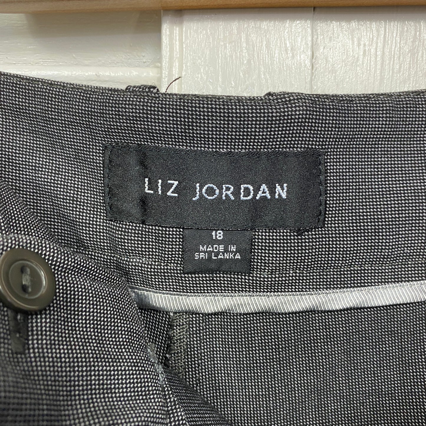 Liz Jordan Pants Size 18 Grey Zip Fly