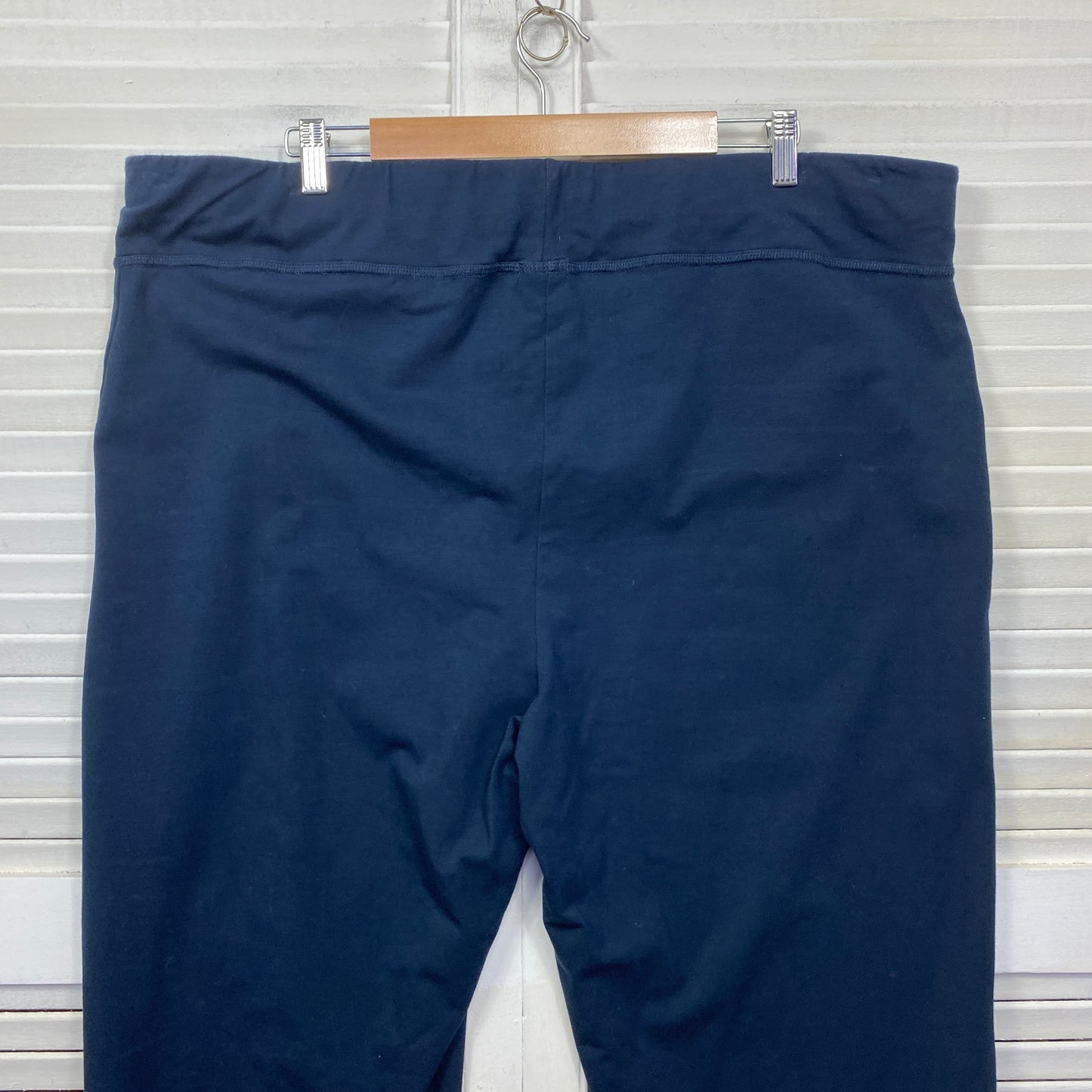 Sara Pants Size 26 Plus Blue Pull On Cropped