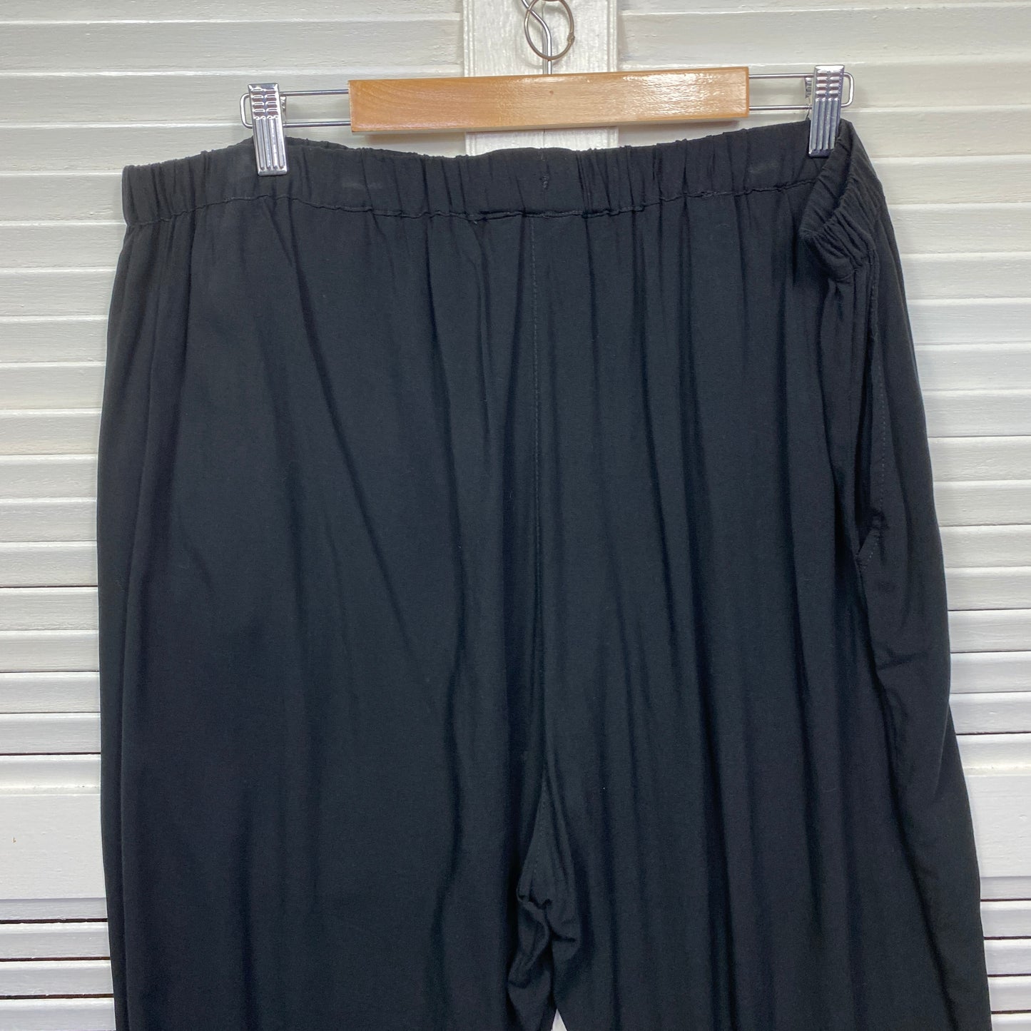 Belle Curve Pants Size 26 Plus Pockets Black